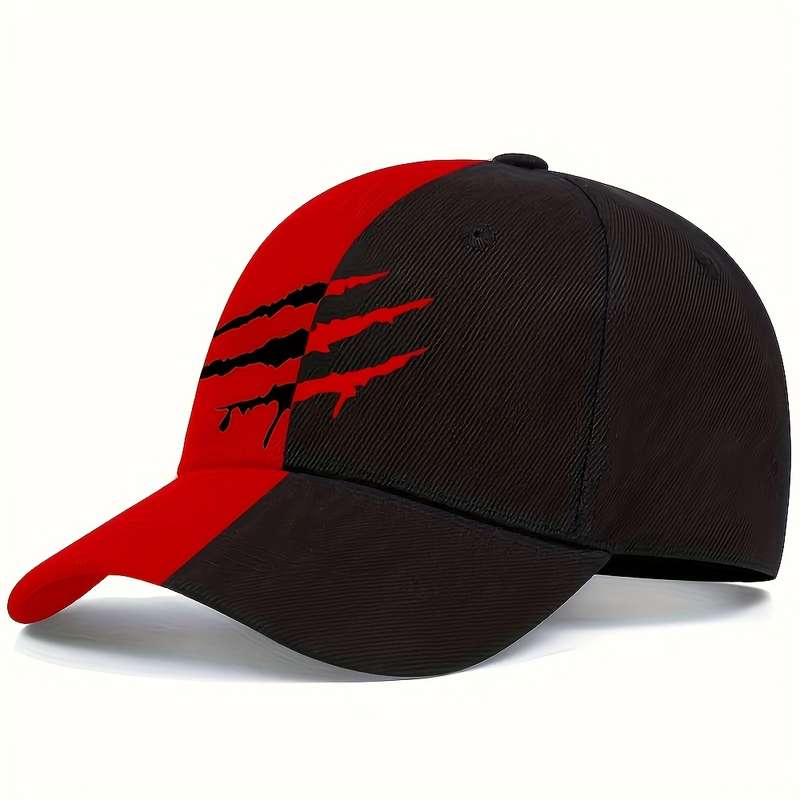 1pc Adjustable Baseball Caps with Scratch Pattern Print Polyester 100.00% Street Style Sun H