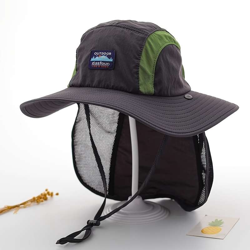 1pc Japanese-Style Summer Outdoor Breathable Parent-Child Shawl Hat with a Wide Brim Suitable for