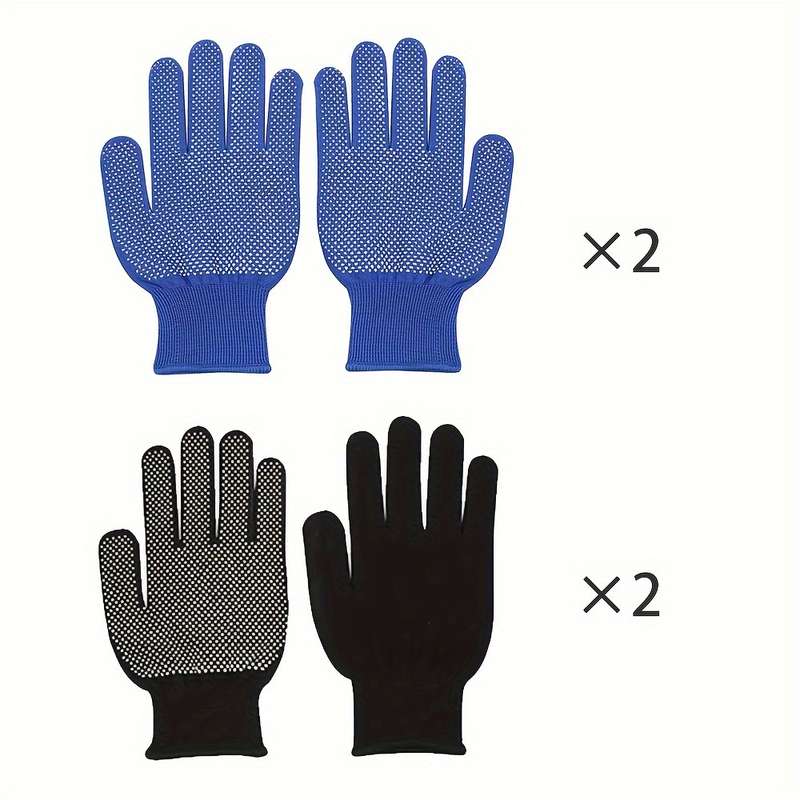 4Pairs BlackAnd Blue Multi Purpose Work Gloves