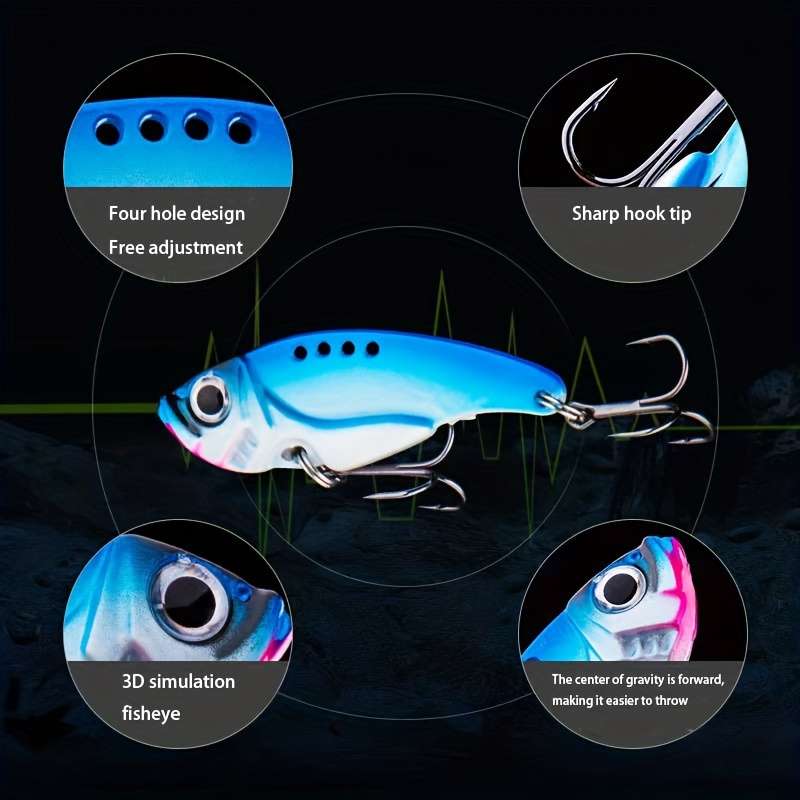 1pc 15g Golden VIB Vibrating Fishing Bait