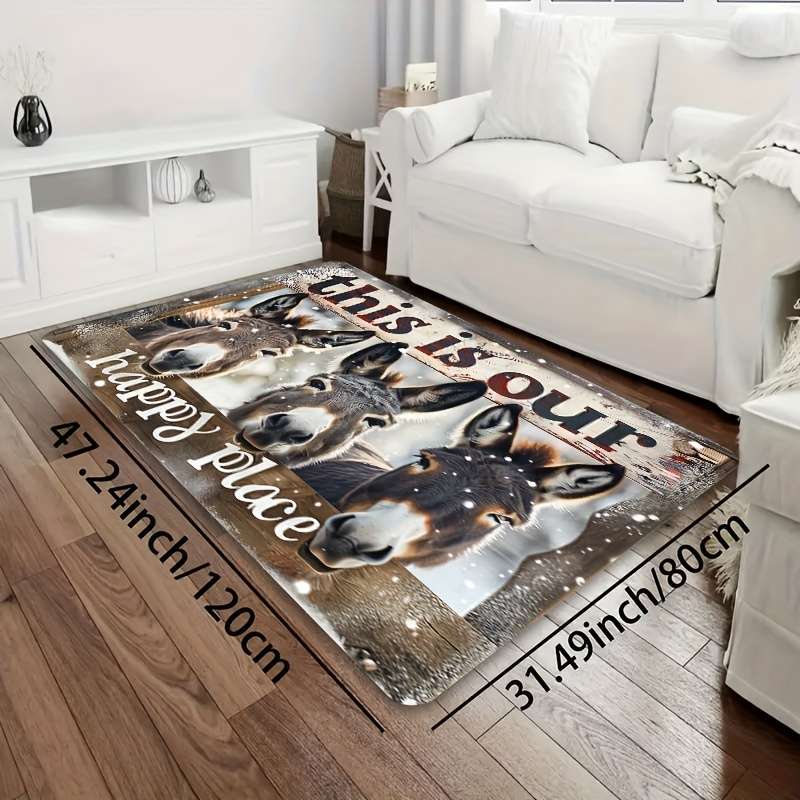 1Pc Brown 19.69x31.49inch 50x80cm Floor Mat