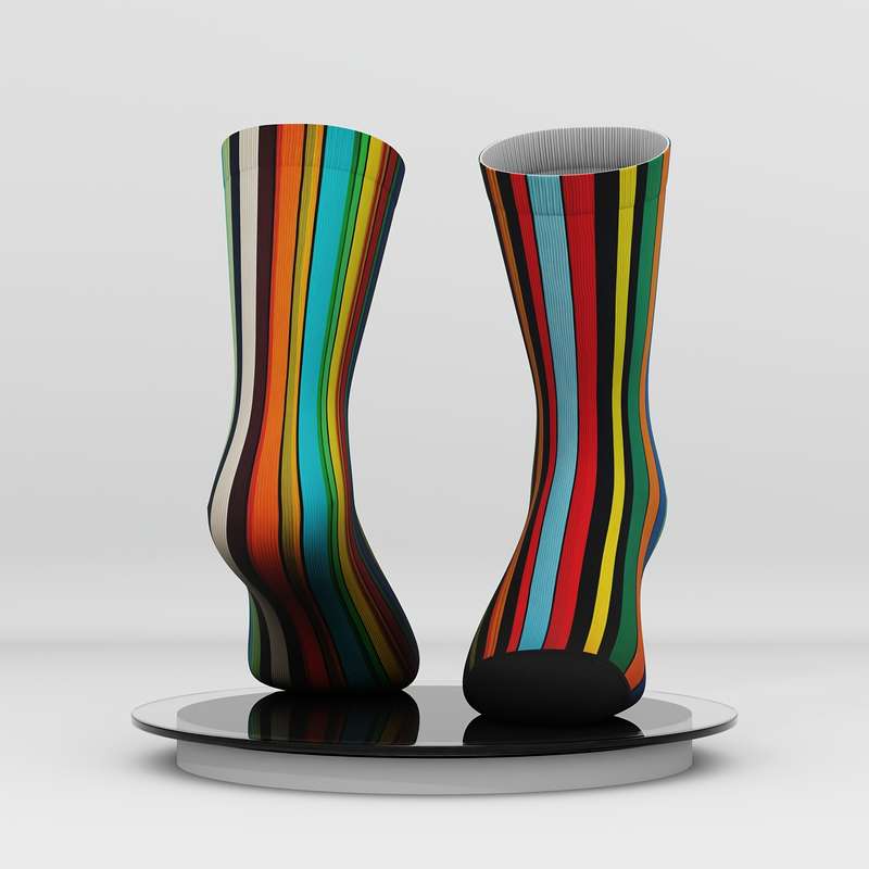 1 Pair Multicolor One Size Socks