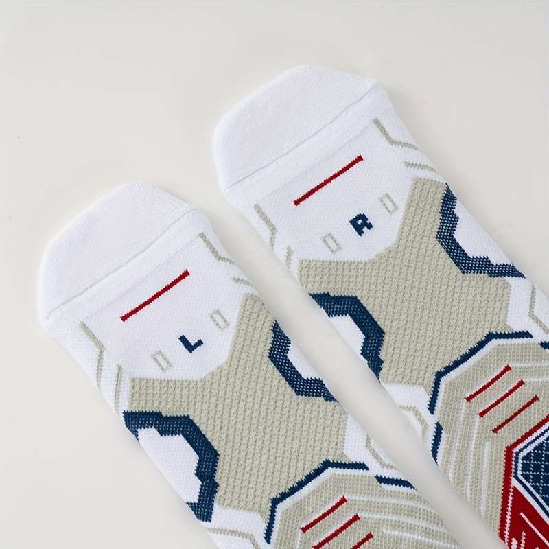 1 Pair White Size L Socks