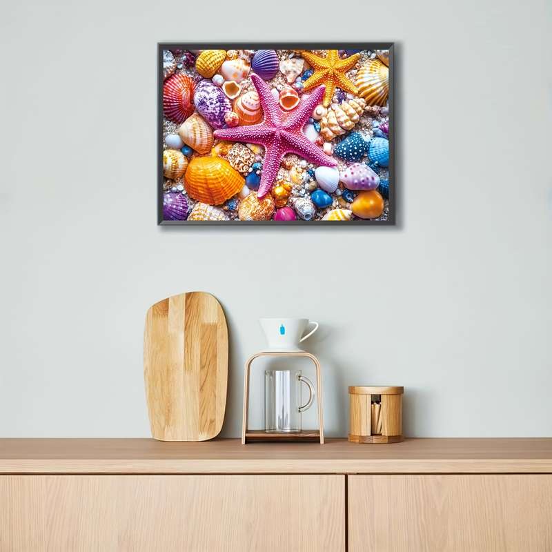 1000pcs Colorful Seashells Starfish Jigsaw Puzzle for Adults Vibrant Beach-Themed