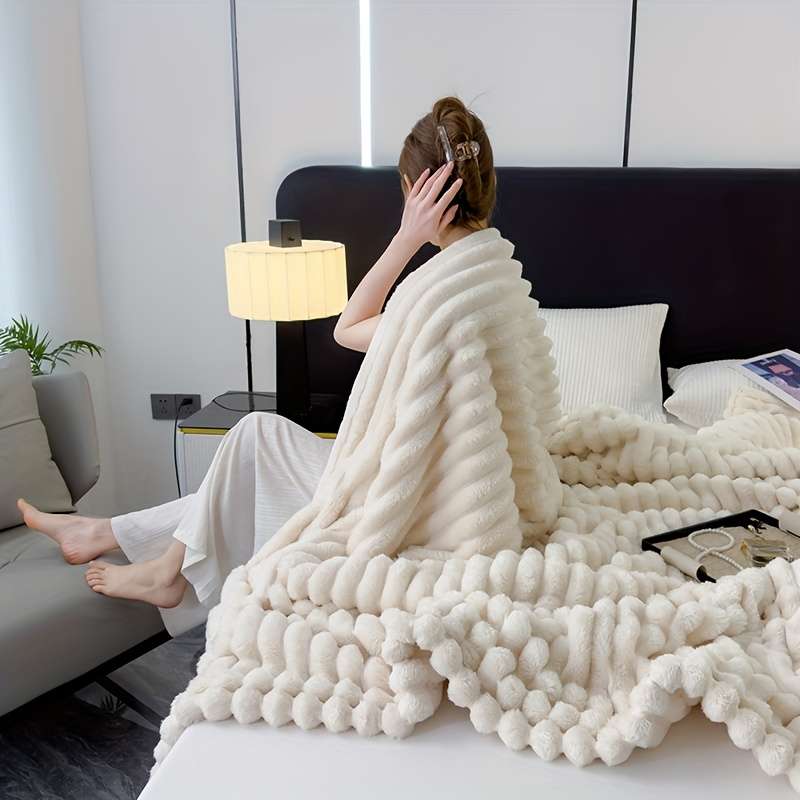1ps Blanket Color Light Grey size 99.06x149.86cm