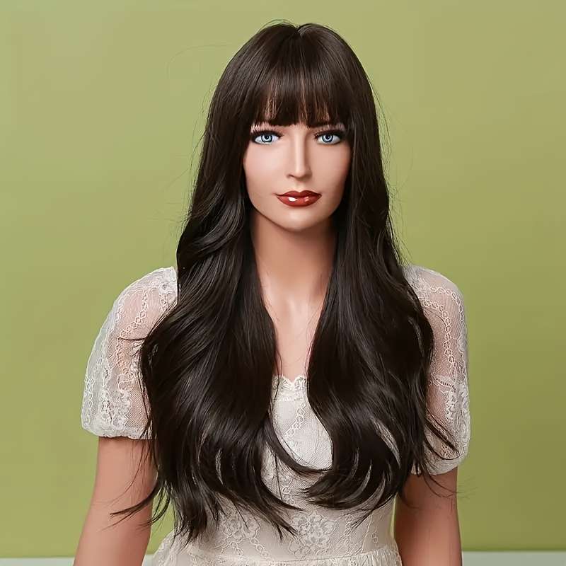 1Pc Dark Brown 40.64cm Fashion Design Wig