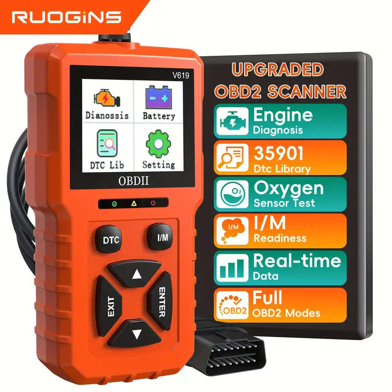 OBD2 Scanner Car Code Reader Check Engine Light Diagnostics OBDII EOBD Computer Scan Tool Auto Teste
