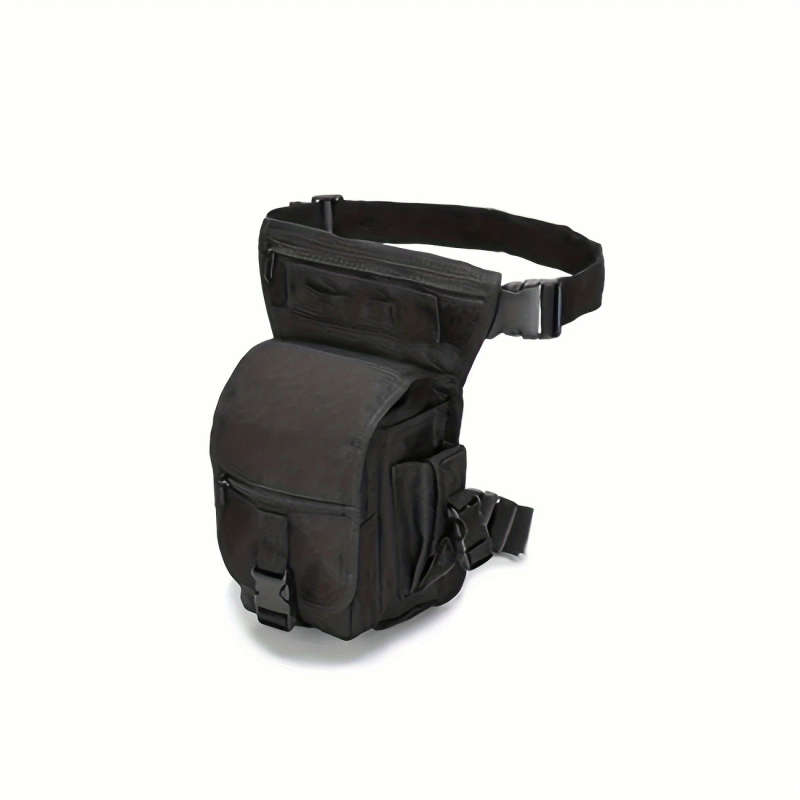 1pc Tactical Oxford Cloth Leg Bag Adjustable Strap Buckle Closure Multi-Pocket Design for Outdoor