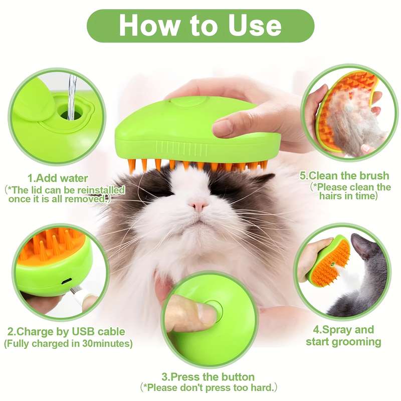1pc Yellow Pet Comb