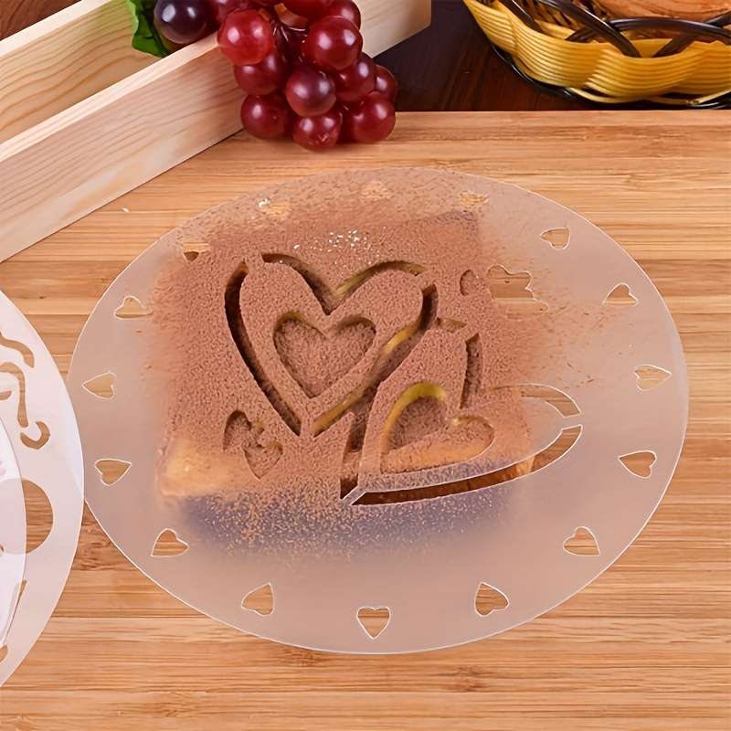 4pcs Cake Template Cake Decoration Mold Plastic Template Spray Cake Mold Side Baking Mesh Tem