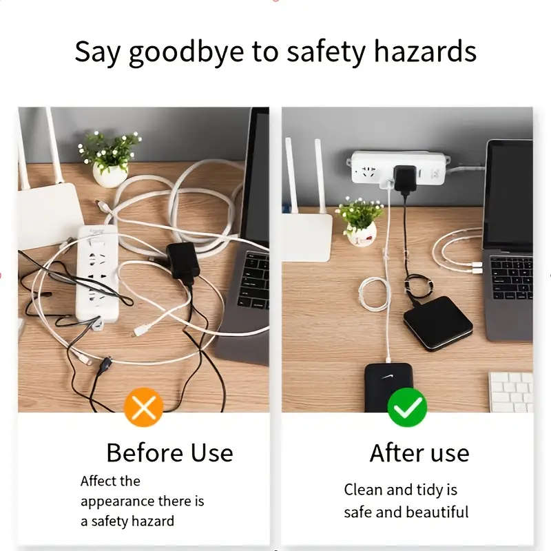 100 Self-Adhesive Wire Clips