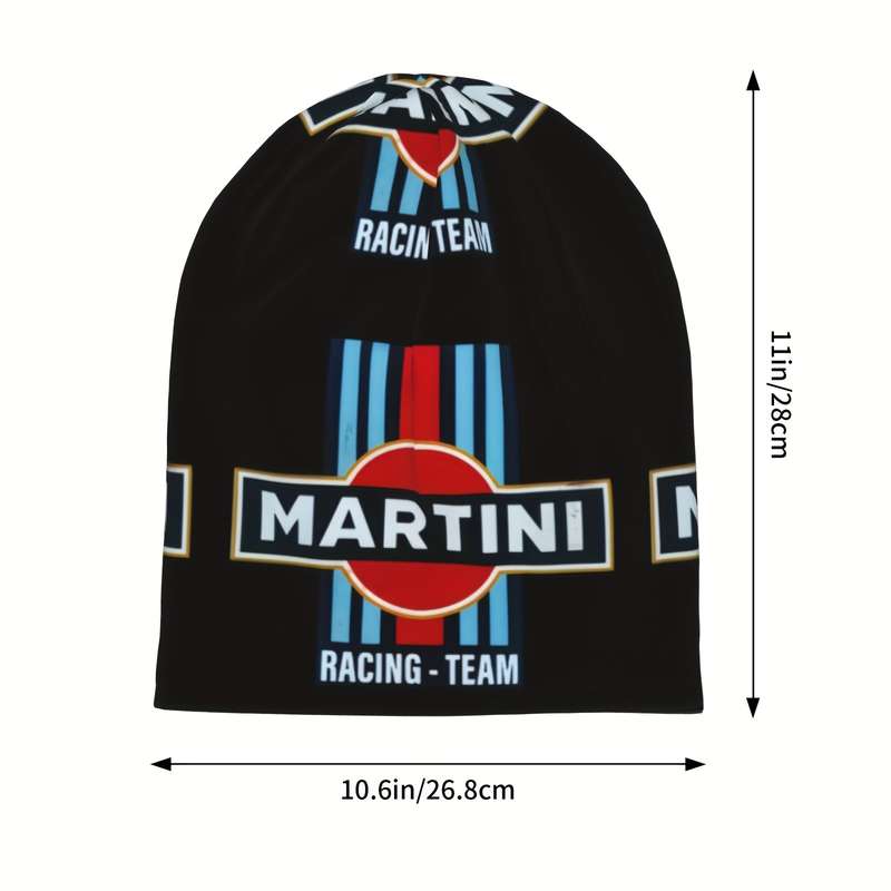 1pc Martini Racing Team Splicing Thin Beanies Caps Outdoor Activity Men Women Gift Choice P