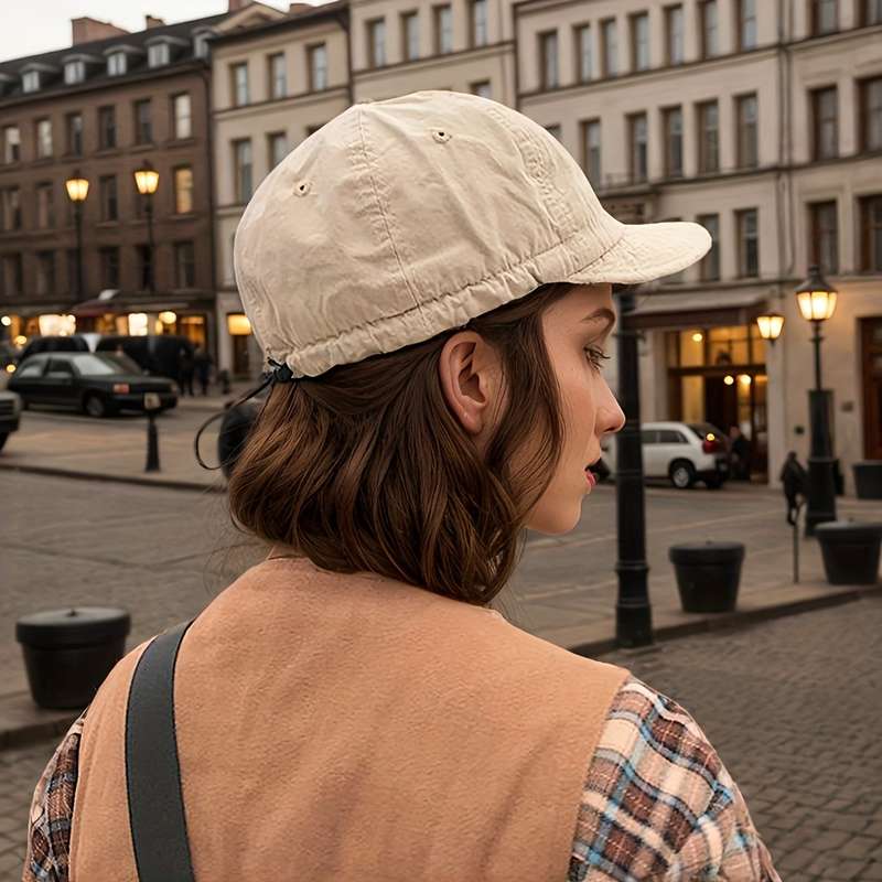 1pc Men's Lightweight Quick-Dry Breathable Sun Protection Hat Stylish Beige Casual Sports Cap wit