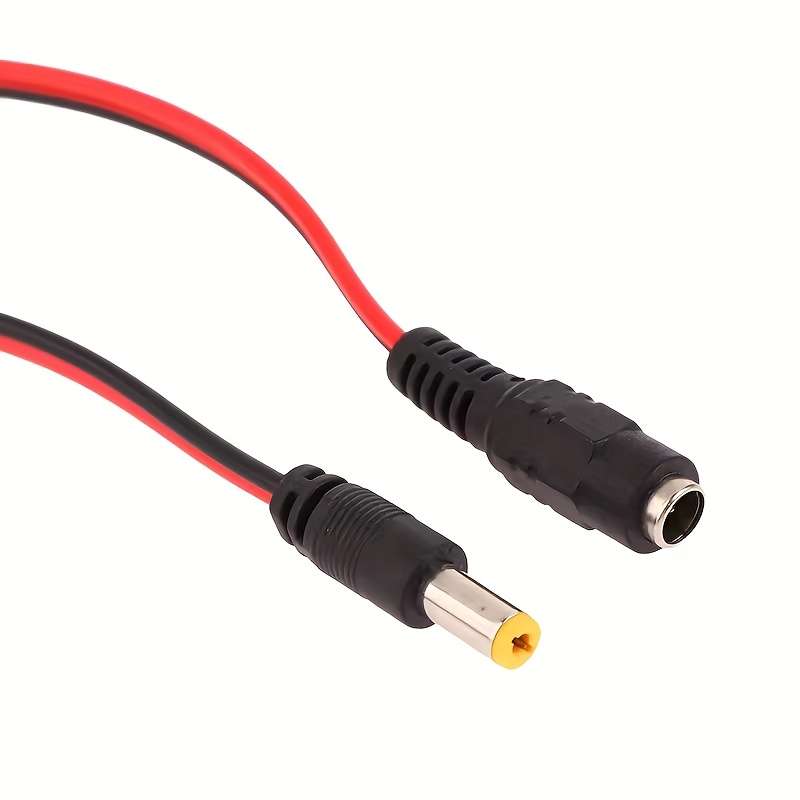 5 Pairs DC Power Male-Female Cables 12V Plug DC Adapter with ABS Resin 5.5x2.1mm Ideal for C