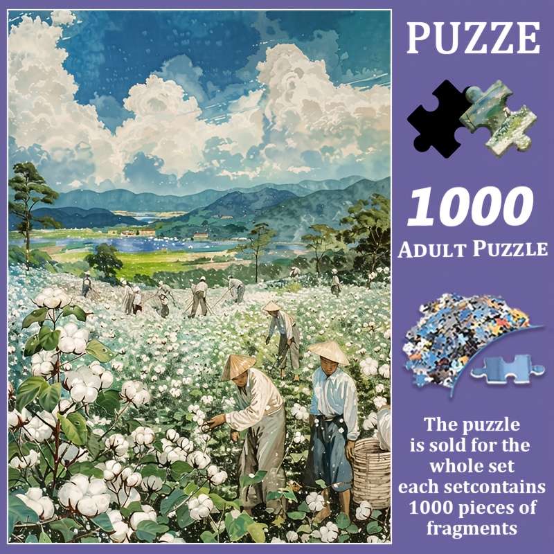 1000pcs Picking Scenery Puzzle for Adults Educational Art Paper Board Jigsaw Ideal