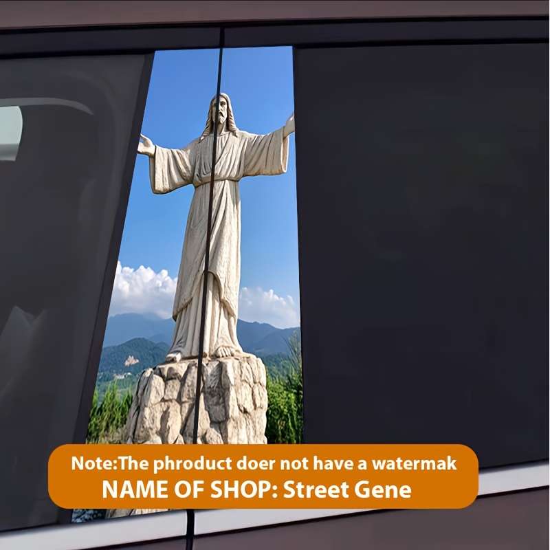 Luxury 2PCS Set   Left And Righ Jesus Christian Themed Stickers