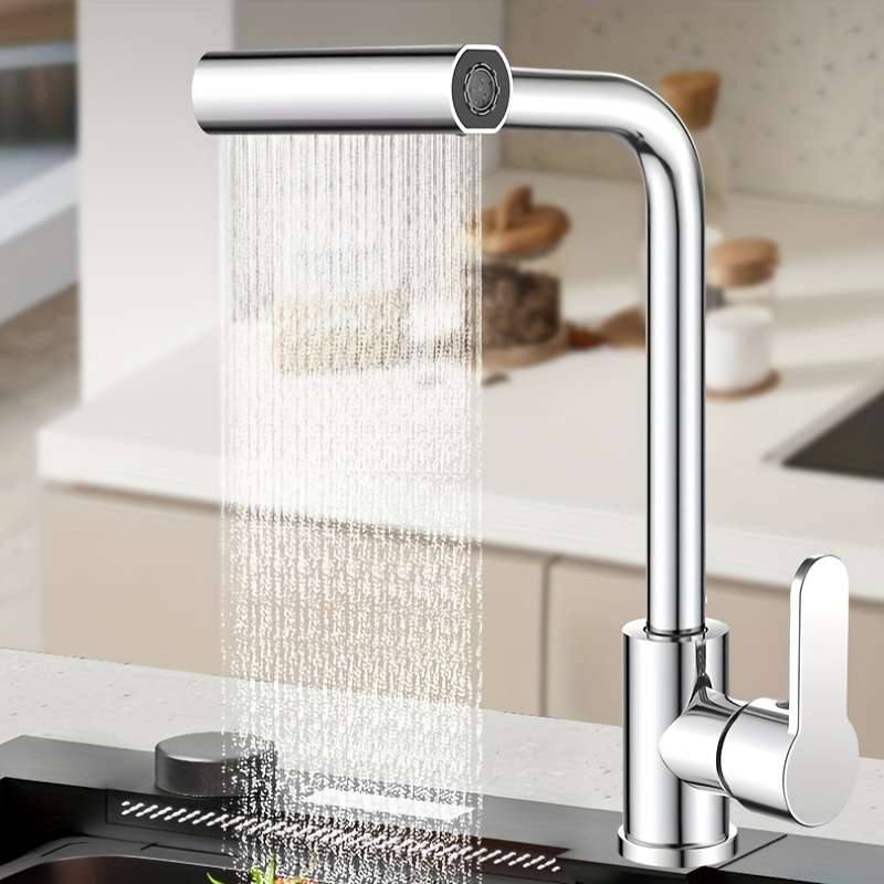 1pc Commercial Not Four Modes Of Outlet Kitchen Faucet With Sprayer Plus 60CM Inlet Pipe Rotary Sp