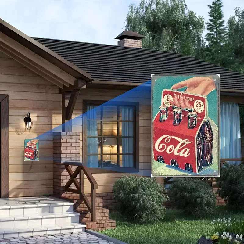 1pc Vintage Cola Metal Tin Sign Frameless Wall Art Suitable for Home Bar Pub Club And Restaurant Dec