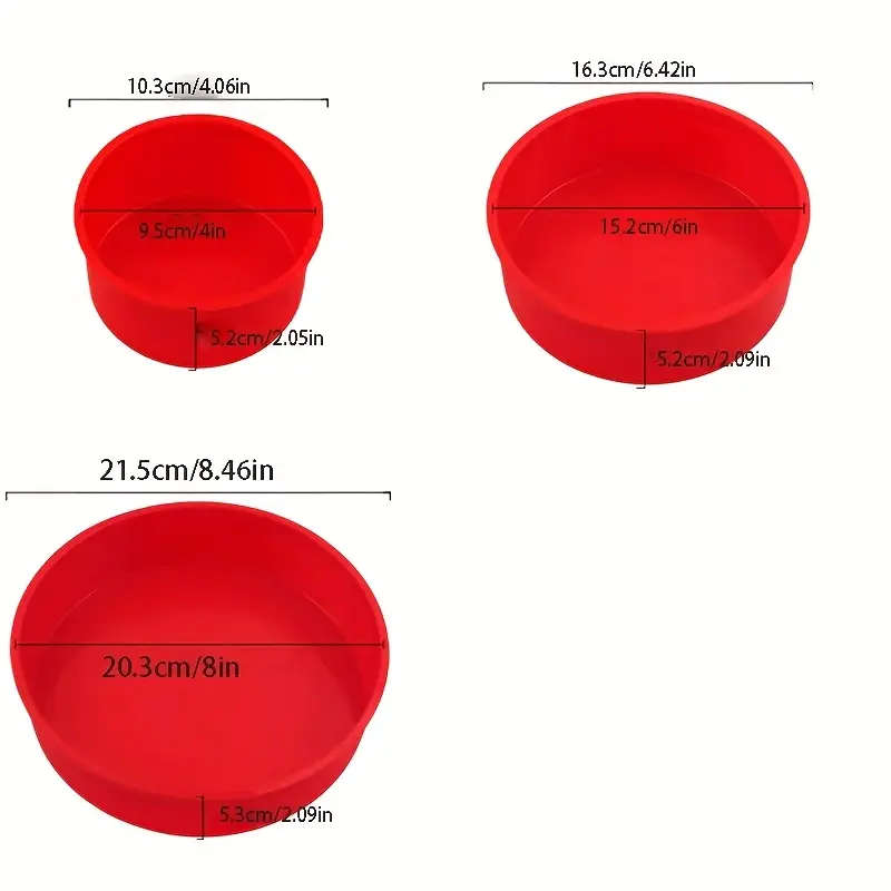 3pcs Silicone Cake Tray