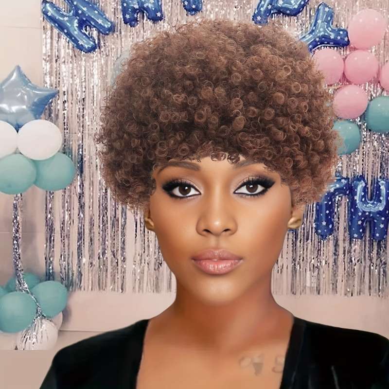 1Pc Brown 20.32cm Fashion Design Wig