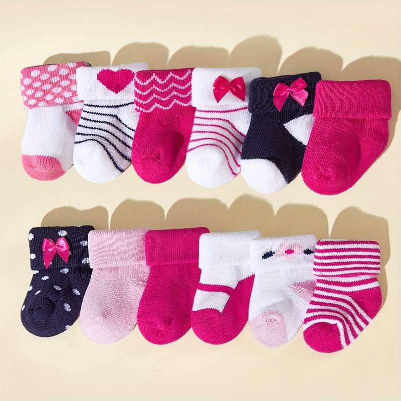 Mixed Color 12 Pairs Sock 6 12M