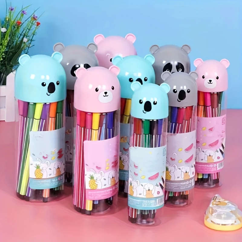 12pcs Colorful Coloring Pen Set with Storage Case Medium Tip Ideal for Adult Coloring Books Doodling