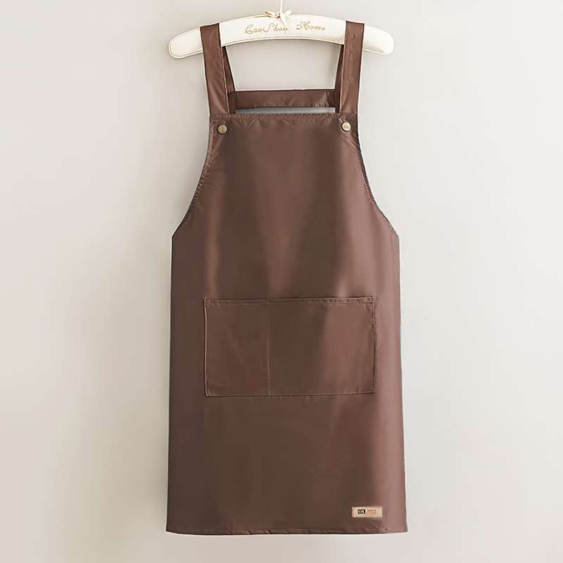 1pc Kitchen Apron with Large Pocket Adjustable Neck Strap Durable Polyester for Cooking B