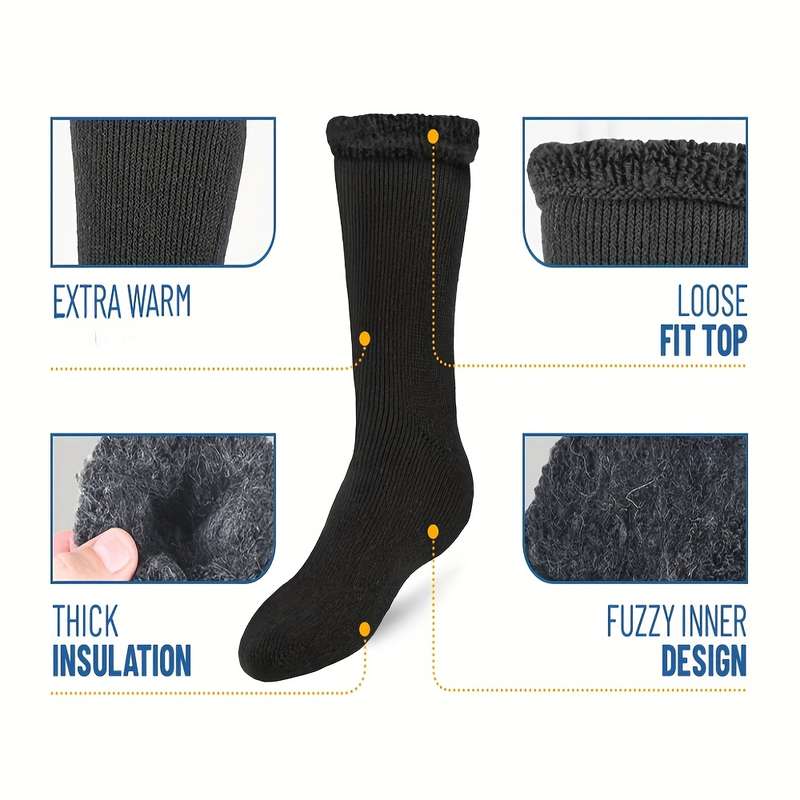 Sock 3 Pairs Black  One Size