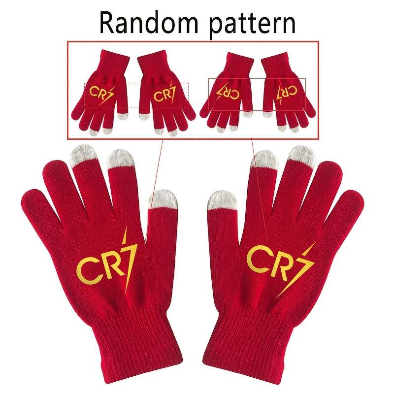 1 Pair Red Warm Gloves