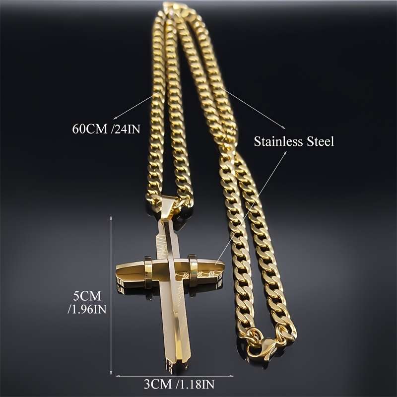 1 Piece Golden B Jesus Theme Pendant