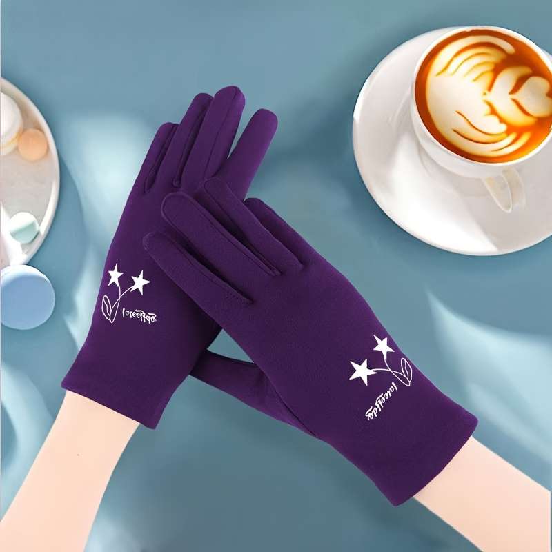 1 Pair Black Warm Gloves
