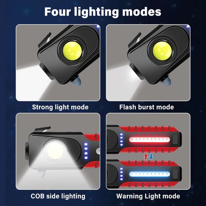 1PC BlackRed Flashlight