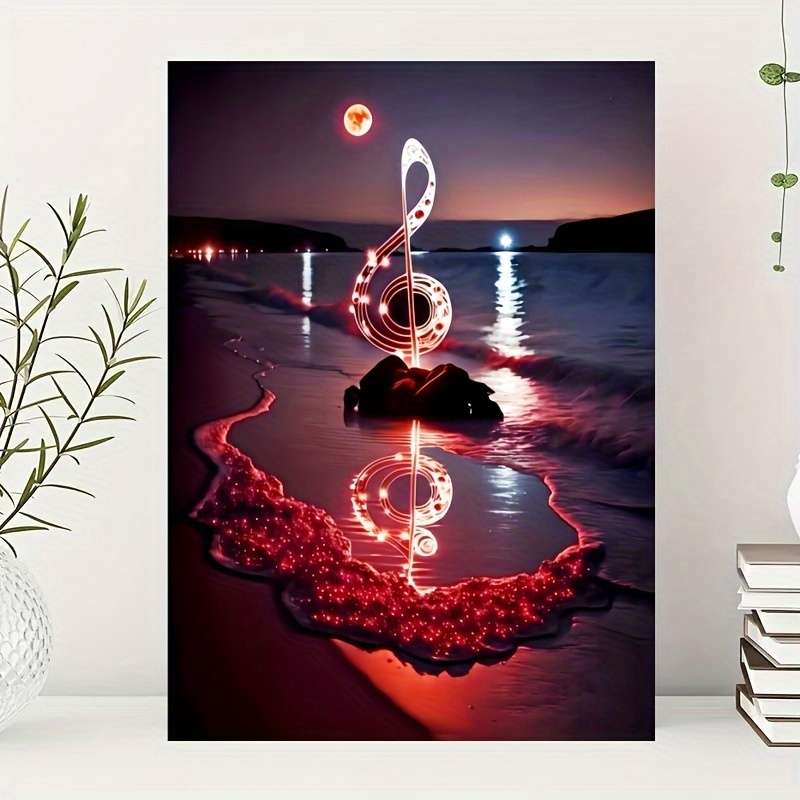 1000pcs Creative Beach Music Notes Puzzle Durable Seamless Jigsaw for Adults Perf