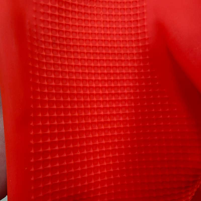 3 Pairs Red Orange Size L Palm 9cm Household Cleaning Gloves