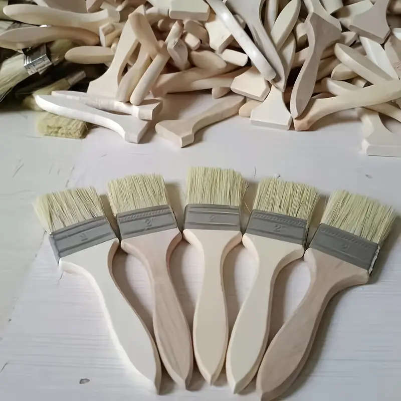 15 Pieces Wooden Paint Brushes with Gourd Handles