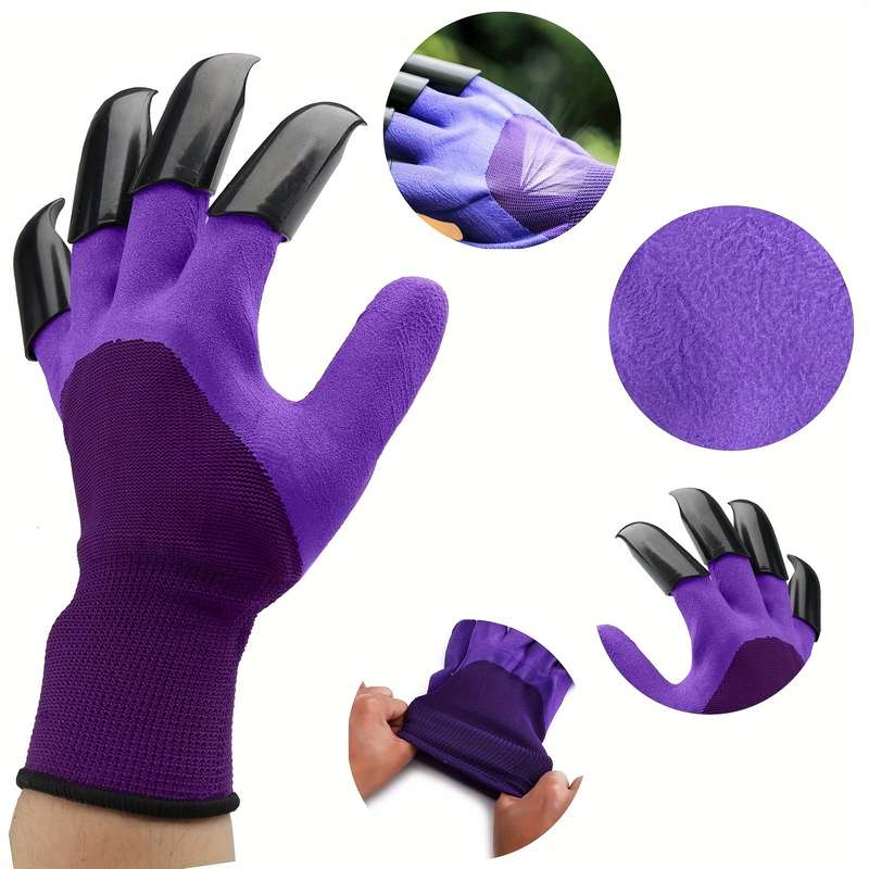 1 Pair Purple Multi Purpose Work Gloves
