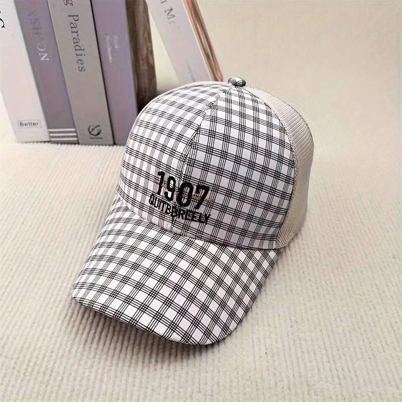 1pc 1907 Outdoor Breathable Mesh Baseball Cap Adjustable Snapback Sun Protection Casual Summer