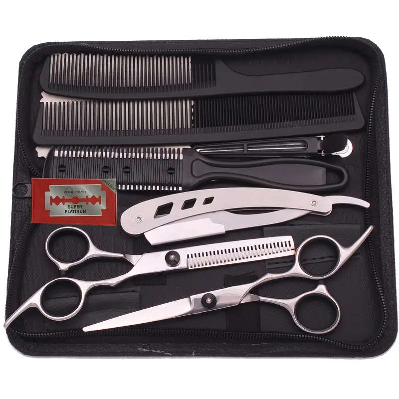 Hairdressing Scissors Stainless Hair Cutting Scissors Set Barber Thinning Shears Barber Haircut