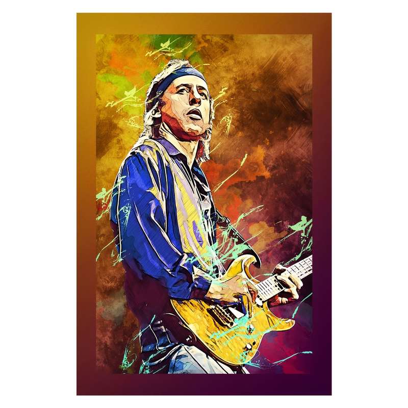 1pc  Unframed Mark Knopfler High-Definition Canvas Print Vibrant Electric Guitar Art Poster 3