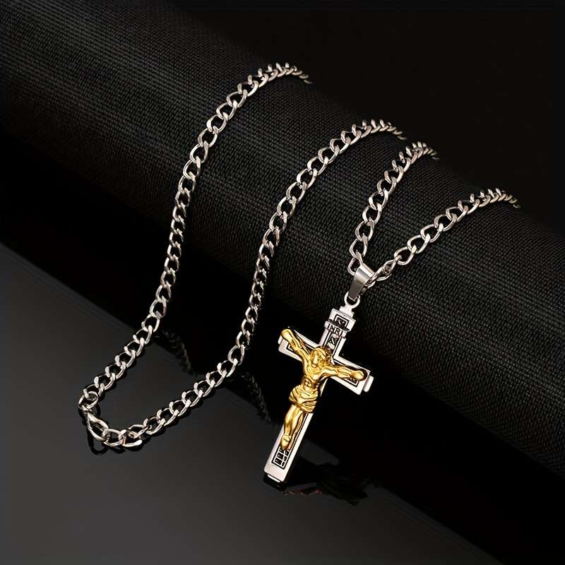 1 Piece Golden Jesus Theme Pendant