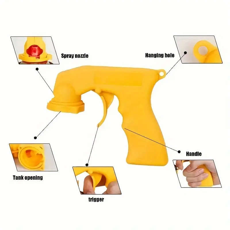 1pc Spray Adapter Paint Care Spray Gun Handle with Full Grip Trigger Lock Collar