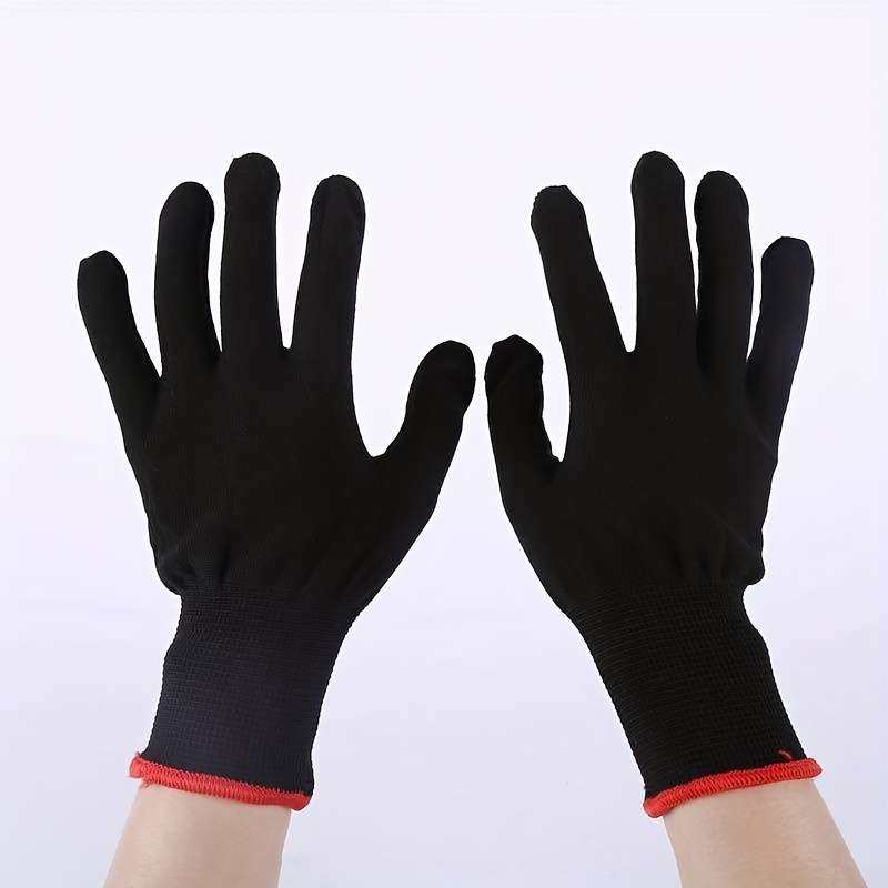 6 Pairs Black Multi Purpose Work Gloves