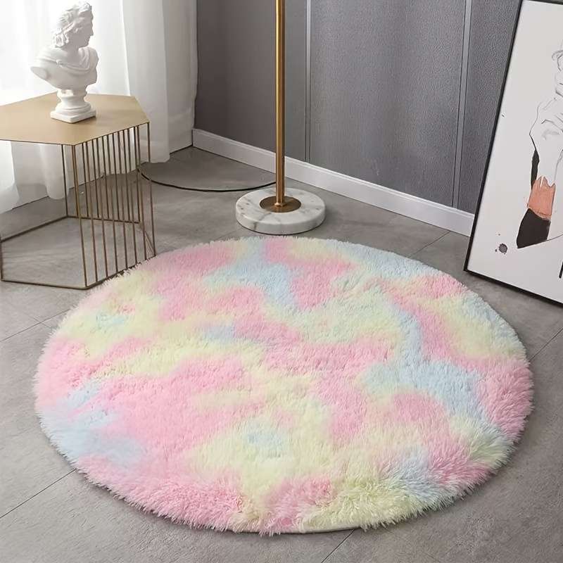 1Pc Iridescent Rainbow Color 79.98x79.98cm Floor Mat