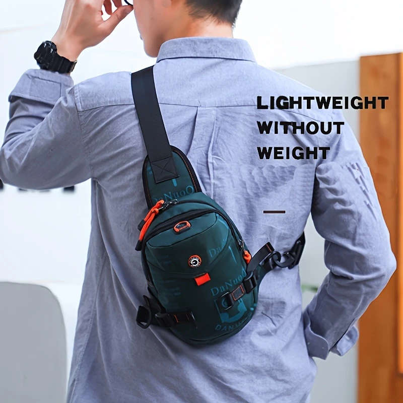 1pc Men's Sports Chest Bag Versatile Sling Backpack for Outdoor Activities Cycling Travel Durable