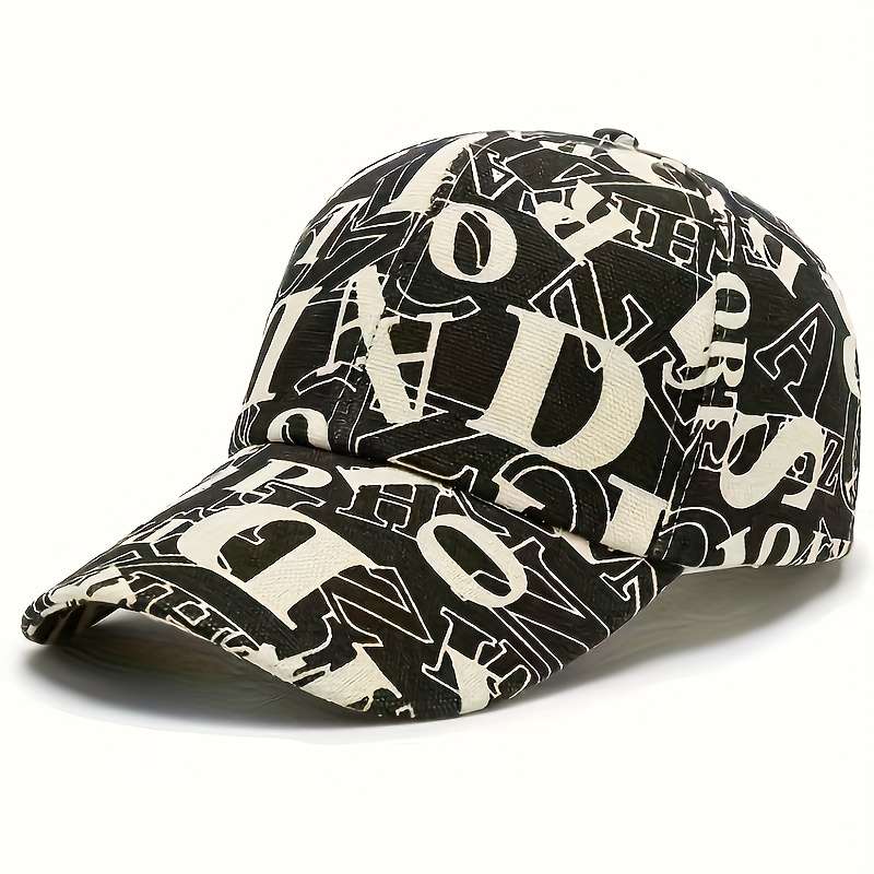 1pc New Trendy Unisex Fashion Baseball Cap with Large Letters Perfect for Summer Featuring Embroi