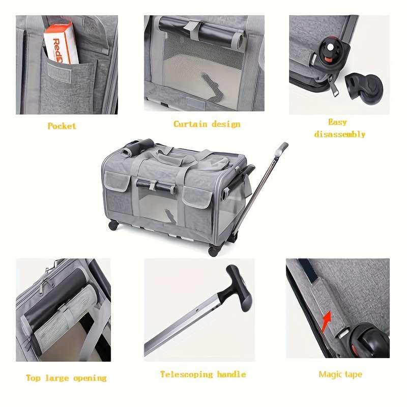 1pc Gray Pet Bag