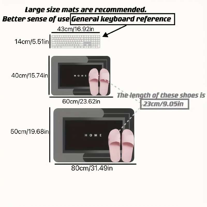 1Pc G01 50x80cm Floor Mat
