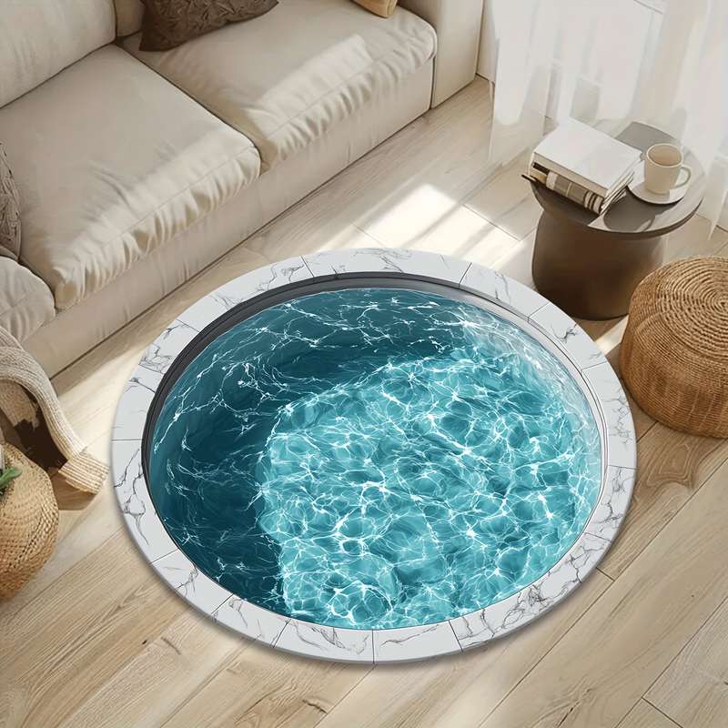1Pc Round 59x59inch 150x150cm Floor Mat