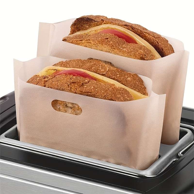 4pcs 6.3x6.5in 16x16.5cm Non-Stick Reusable Toaster Bags Create Grilled Cheese Sandwiches In