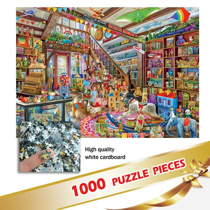 1000pcs High-Quality Paper Jigsaw Puzzle Toy Store Theme for Adults Vivid Colors